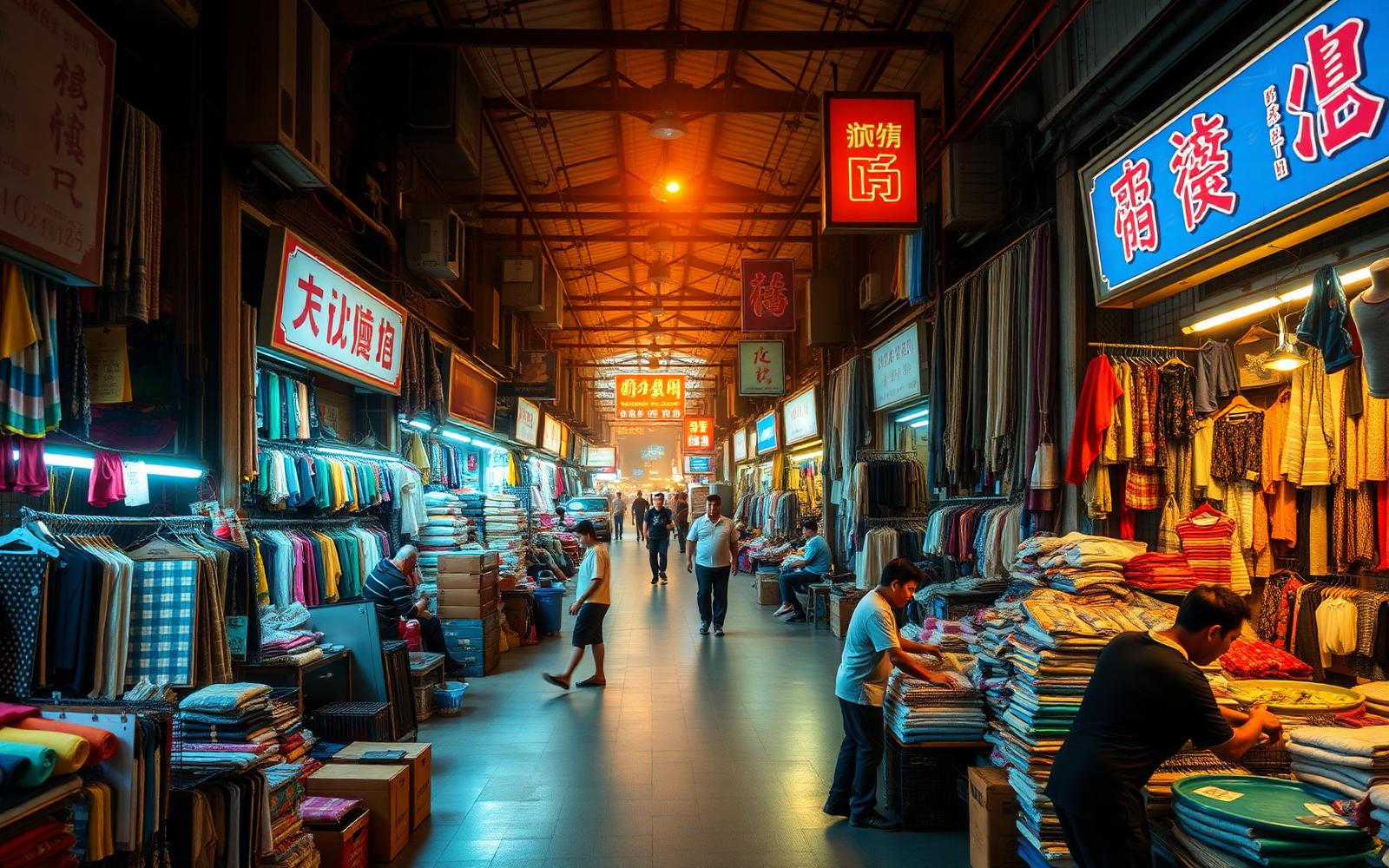 Bustling Guangzhou wholesale marketplace